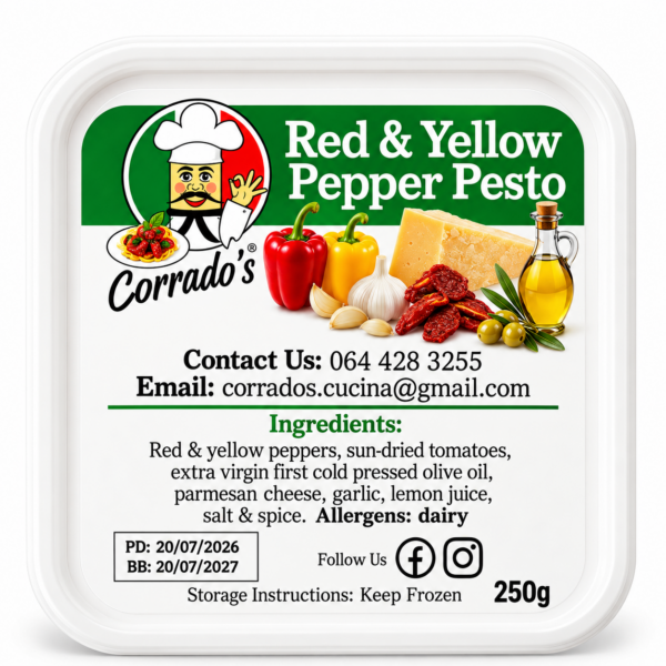 Corrado's - Red & Yellow Pepper Pesto (250g)