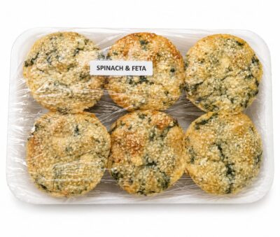 Crustless Mini Spinach & Feta Quiches