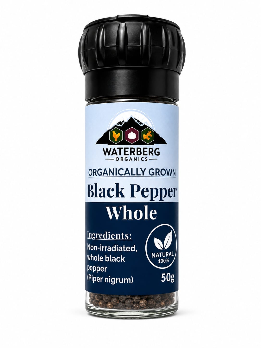 Black Peppercorns (Grinder) – 50g