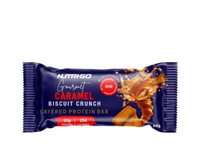 Nutri-Go Caramel Biscuit Crunch Layered Protein Bar - 60g