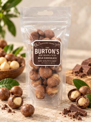 Macadamia Nuts Coated in Milk Chocolate – 100g