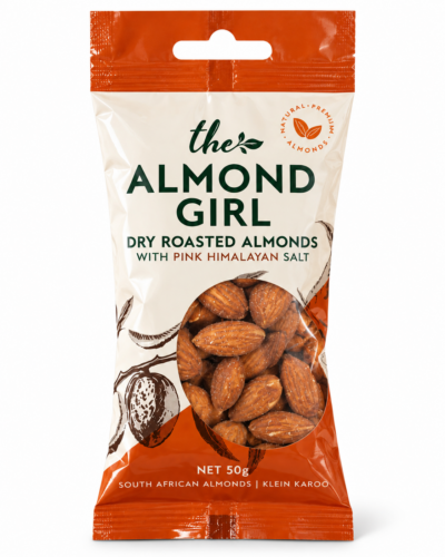 Almonds Dry Roasted with Pink Himalayan Salt - 50g