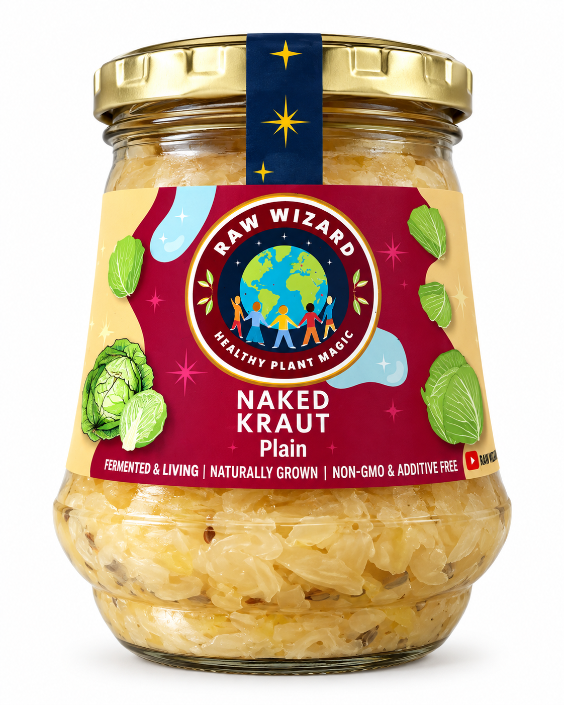 Raw Wizard Naked Kraut Plain - 330g