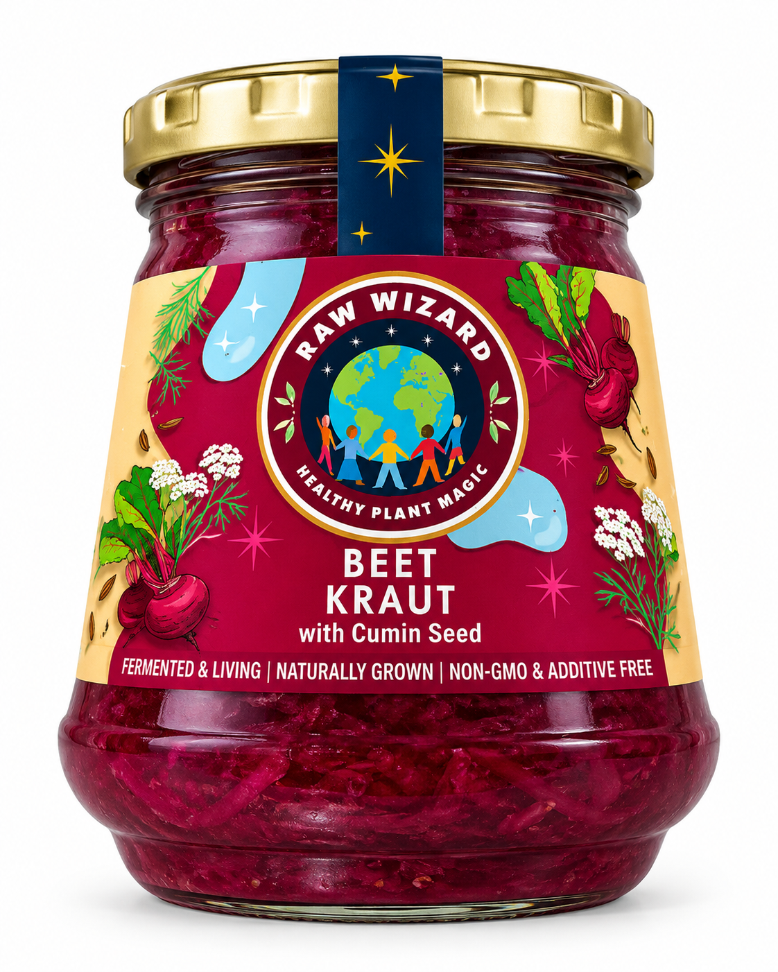 Raw Wizard Beet Kraut with Cumin Seed - 330g