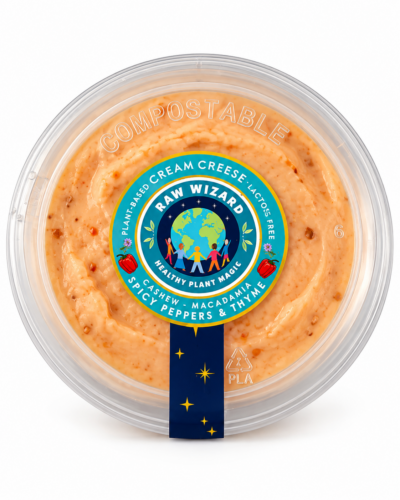 Raw Wizard Cashew Macadamia Cream Cheese With Spicy Peppers & Thyme - 330g