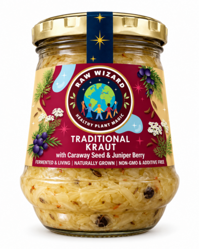 Raw Wizard Traditional Sauer Kraut with Caraway Seed & Juniper Berry - 330g